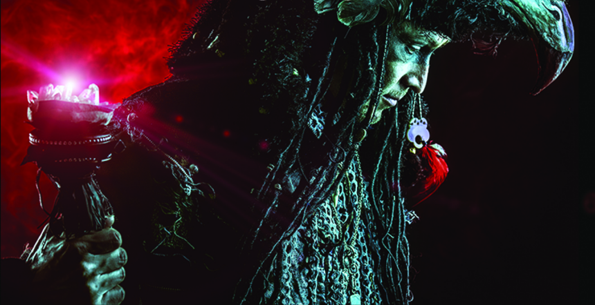 Mysterious figure with lantern